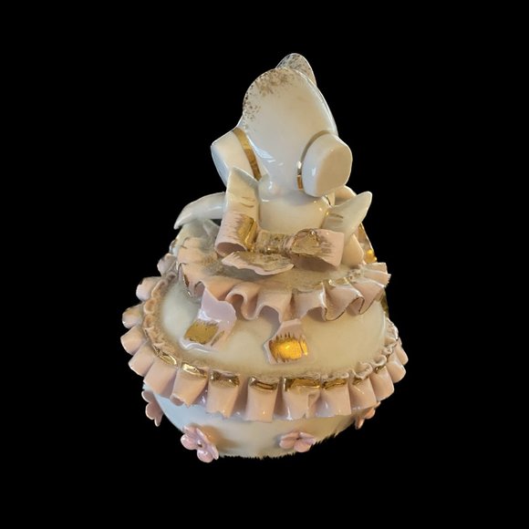 Vintage Lefton Girl with Pink Bloomers Figurine Signed by George Lefton - Picture 5 of 9